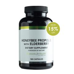 Honeybee Propolis with Elderberry: 180 capsules
